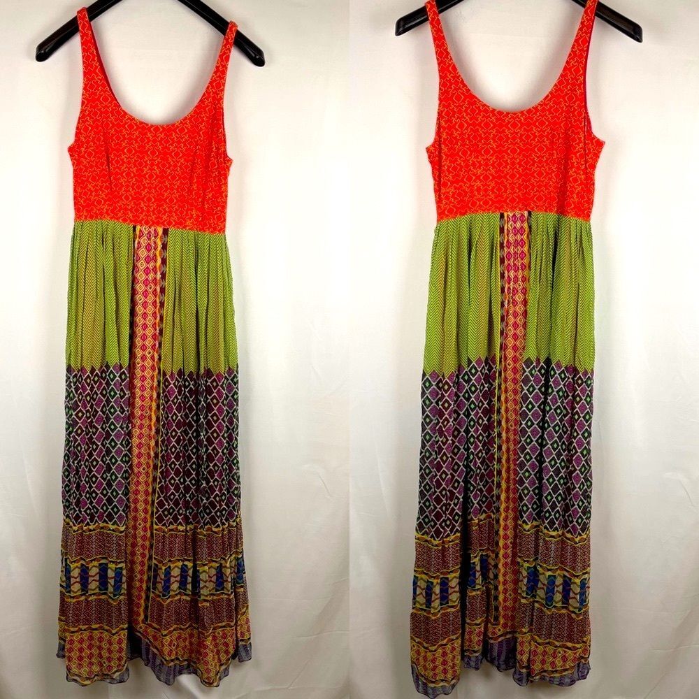 Anthropologie Tanvi Kedia tank maxi dress boho Small beaded bohemian